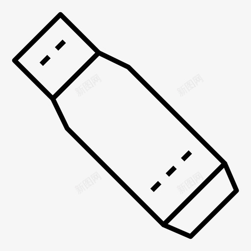 usb商务闪存图标svg_新图网 https://ixintu.com usb 便携式 内存 办公室细线卷1 商务 闪存