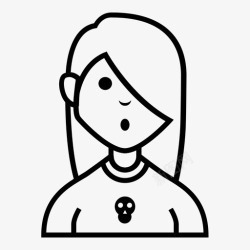 女角色摇滚女化身角色图标高清图片