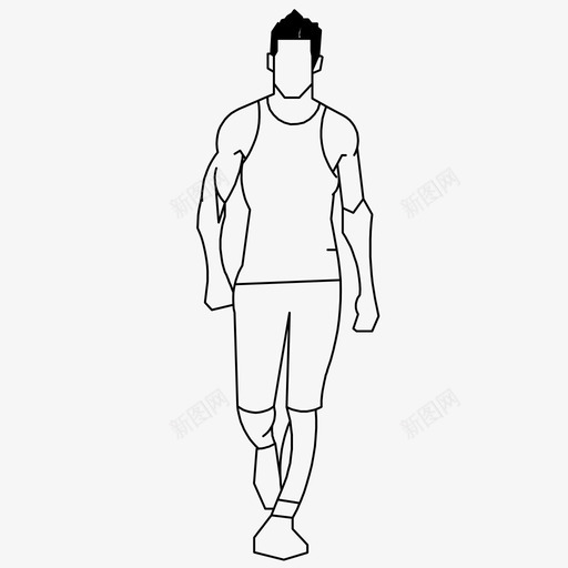 肌肉男运动健康生活图标svg_新图网 https://ixintu.com 人 人2d黑色 健康生活 强壮肌肉男 肌肉男 运动 重量