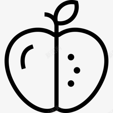 健康食品苹果饮食图标图标