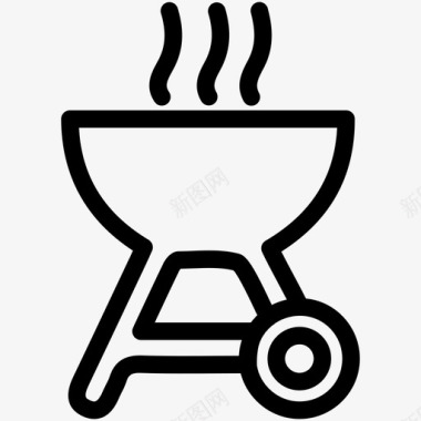 烧烤木炭烹饪图标图标