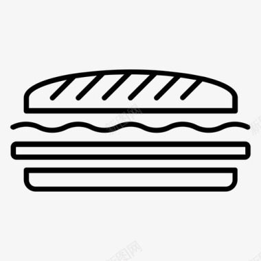 法式面包食物午餐图标图标