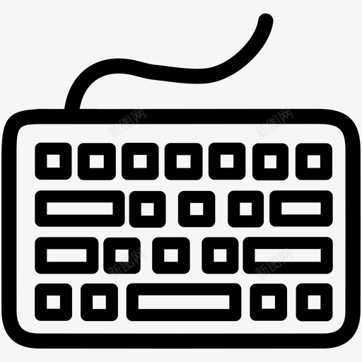 键盘设备按键图标svg_新图网 https://ixintu.com 按键 类型 计算机技术 设备 键盘