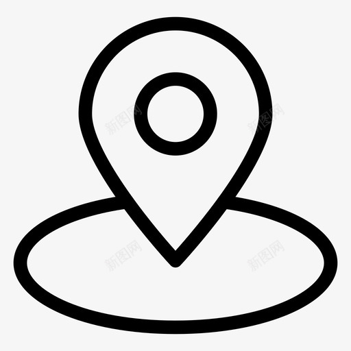 位置区域地图图标svg_新图网 https://ixintu.com 业务和办公线图标 位置 区域 地图 指针 标记