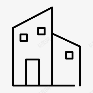 办公楼住宅房地产图标图标