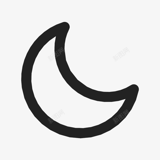 月亮新月黑暗图标svg_新图网 https://ixintu.com 夜晚 新月 月亮 黑暗