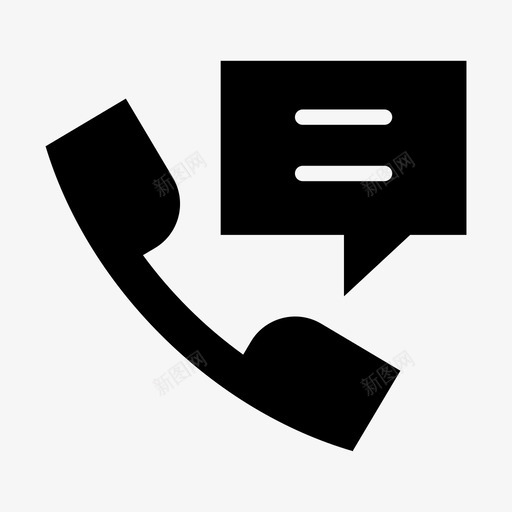 支持通话聊天图标svg_新图网 https://ixintu.com 商务solida 支持 电话 聊天 通讯 通话