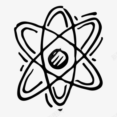 原子科学涂鸦教育图标图标