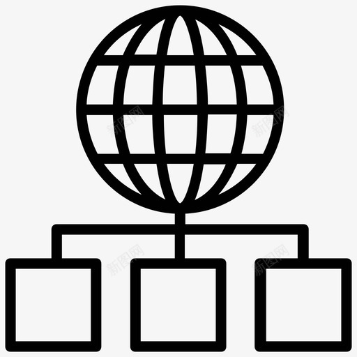 全球组织分支市场全球通信图标svg_新图网 https://ixintu.com 全球组织 全球营销 全球通信 分支市场 国际 项目管理线图标