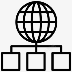 项目分支全球组织分支市场全球通信图标高清图片