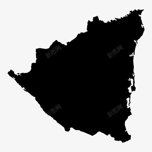 尼加拉瓜地图美洲中部图标svg_新图网 https://ixintu.com 中部 国家 尼加拉瓜地图 美洲