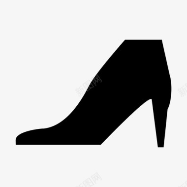 靴子时尚鞋跟图标图标