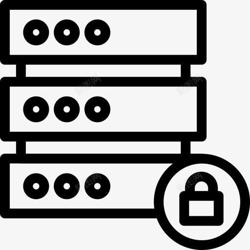 锁定服务器数据数据库图标svg_新图网 https://ixintu.com 代理 存储 数据 数据库 服务器卷2行 锁定服务器