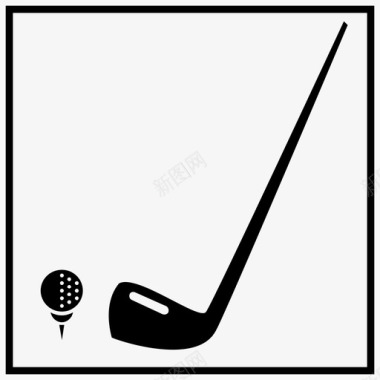 高尔夫球杆铁杆推杆图标图标
