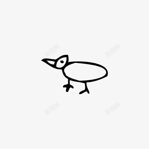 小鸟小鸡可爱的小鸟图标svg_新图网 https://ixintu.com 可爱的小鸟 复活节 小鸟 小鸡 手绘鸟