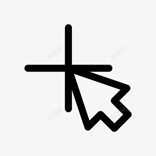 鼠标指针cliccross图标svg_新图网 https://ixintu.com clic cross cursor line souri 鼠标指针