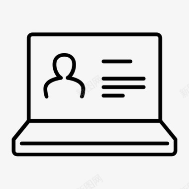 个人资料页信息笔记本电脑图标图标
