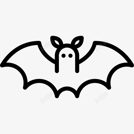 可爱的蝙蝠万圣节幽灵图标svg_新图网 https://ixintu.com 万圣节 万圣节主题 可爱的蝙蝠 幽灵