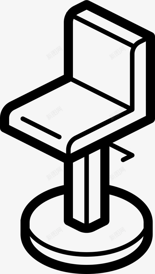 酒吧椅家具房子图标svg_新图网 https://ixintu.com 凳子 家具 家具轮廓 座位 房子 酒吧椅