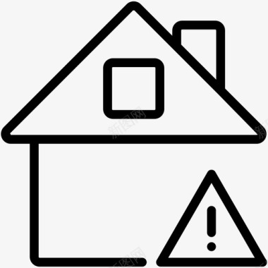 家庭警报房子地方图标图标