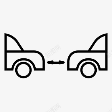 汽车距离汽车运输图标图标
