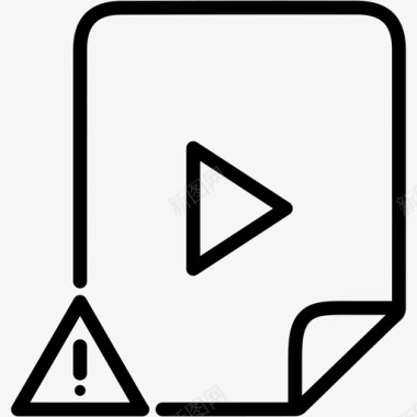 文件播放警报视频图标图标