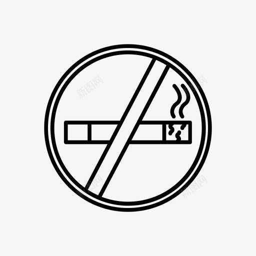 禁烟癌症香烟图标svg_新图网 https://ixintu.com 健康 医学 癌症 禁烟 肺部 香烟
