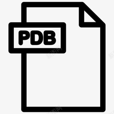 pdb格式pdb文件文件格式大纲图标图标