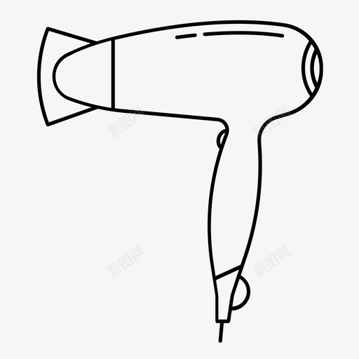 吹风机护发发型图标svg_新图网 https://ixintu.com 发型 吹风机 护发 浴室
