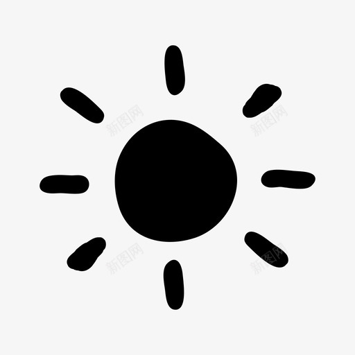 白平衡阳光涂鸦手绘图标svg_新图网 https://ixintu.com 手绘 手绘材料设计图标 涂鸦 白平衡阳光