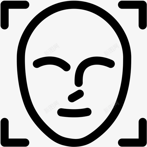 人脸识别身份认证人脸扫描图标svg_新图网 https://ixintu.com 人脸扫描 人脸识别 密码 扫描 科技概要 身份认证