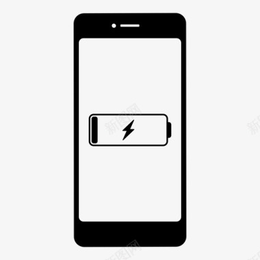 智能手机充电电池电量低it图标图标