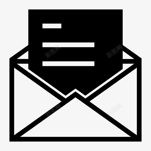 读邮件信封信件图标svg_新图网 https://ixintu.com 信件 信封 信息 读邮件 软件