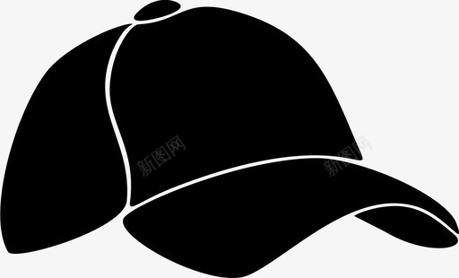 棒球帽配件帽子图标svg_新图网 https://ixintu.com 头饰 帽子 棒球帽 配件