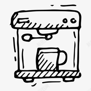 浓缩咖啡机咖啡机厨房图标图标