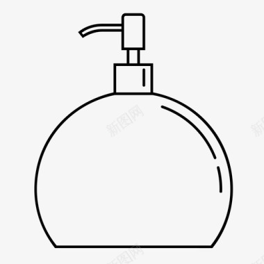 液体肥皂分配器洗手液图标图标