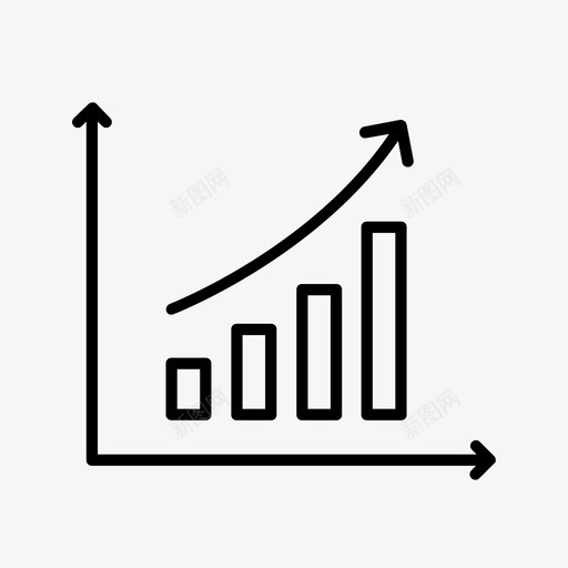 递增图财务增加图标svg_新图网 https://ixintu.com 向上 增加 财务 递增图 销售 销售图粗体