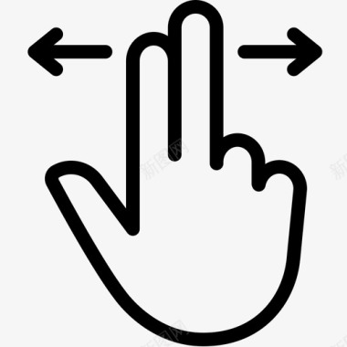 向左或向右滑动手指手图标图标