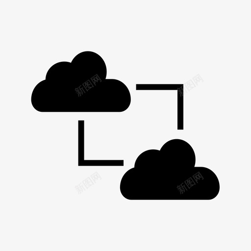 云数据传输云客户端云计算图标svg_新图网 https://ixintu.com saas 云客户端 云数据传输 云网络 云计算 云计算填充 数据交换