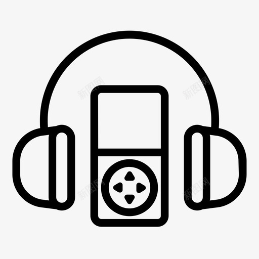 mp3播放器中央耳机音频耳塞图标svg_新图网 https://ixintu.com mp3播放器 mp3播放器中央耳机 耳塞 音乐 音乐和声音 音频