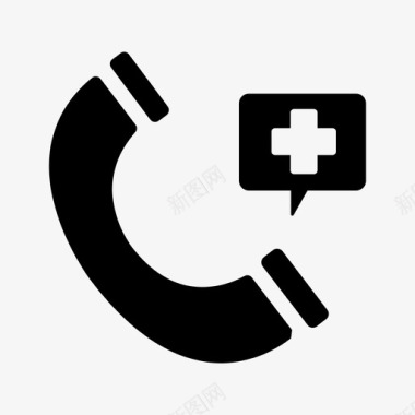 紧急呼叫通信医疗保健图标图标