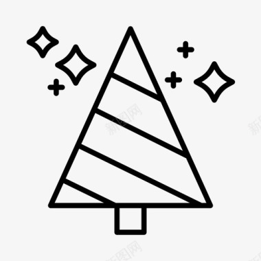 圣诞树圣诞装饰圣诞夜图标图标