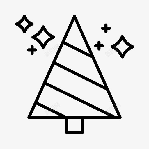 圣诞树圣诞装饰圣诞夜图标svg_新图网 https://ixintu.com 圣诞夜 圣诞树 圣诞节 圣诞装饰