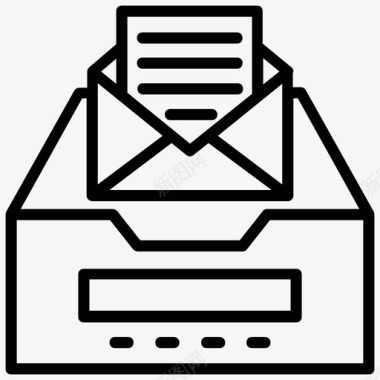 收件箱电子邮件文件存储图标图标