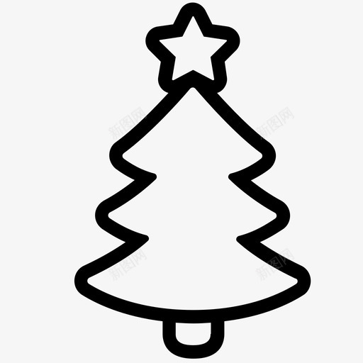 圣诞树节日礼物图标svg_新图网 https://ixintu.com 冬天 圣诞树 圣诞节 天气季节 礼物 节日