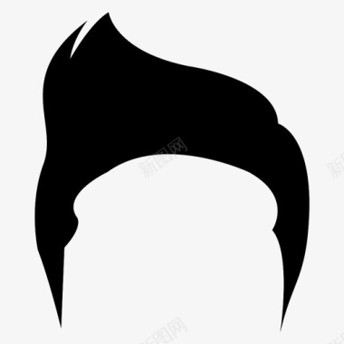 男性短发假发图标图标