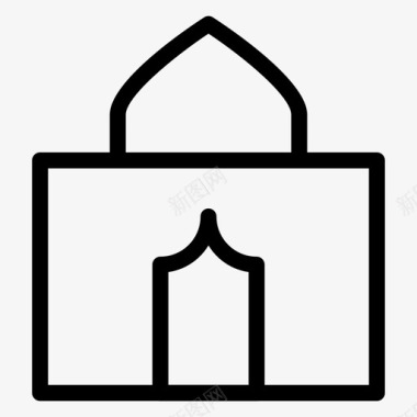 清真寺建筑商业图标图标