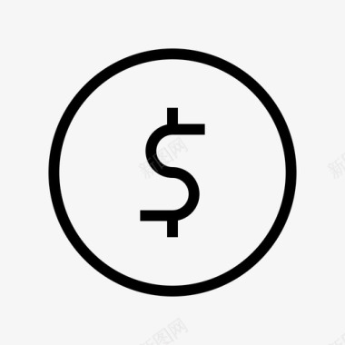 美元硬币商业现金图标图标