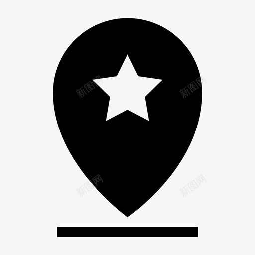 点位置地图针地点图标svg_新图网 https://ixintu.com 地图针 地点 星 点位置