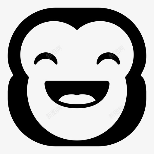 快乐猴子黑猩猩表情符号图标svg_新图网 https://ixintu.com 哈娜表情符号猴子版 快乐猴子 表情符号 黑猩猩